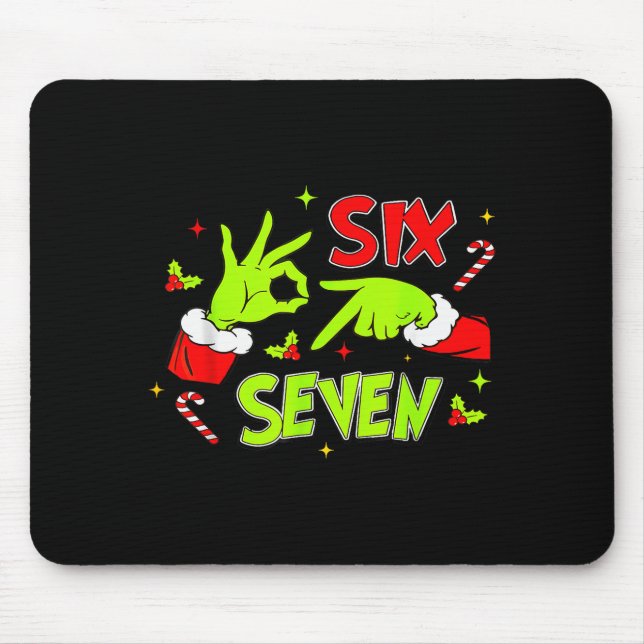 Mousepad 67 Meme Humor 6 7 Funny Six Seven Christmas  (Frente)
