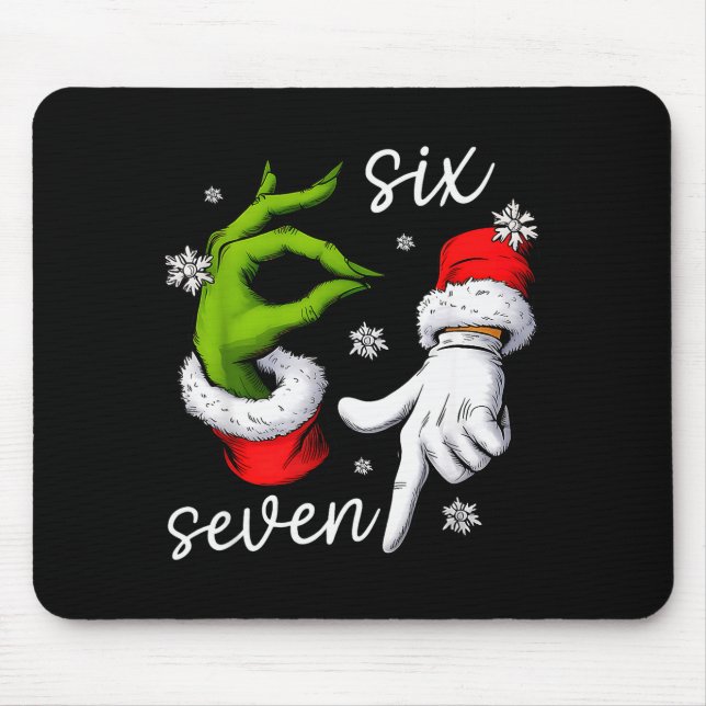 Mousepad 67 Meme Humor Funny Santa Says Six Seven Christmas (Frente)