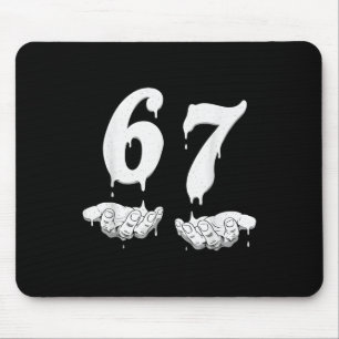 Mousepad 67 Meme Humor Número 6 7