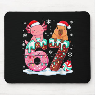 Mousepad 67 Meme Kawaii Axolotl Capybara Natal Sorvete Crea