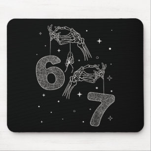 Mousepad 67 Meme Mão de Esqueleto Divertido Halloween Six S