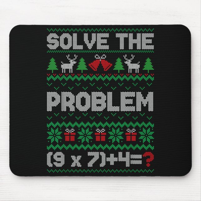 Mousepad 67 Meme Pemdas Math Joke Teacher Ugly Christmas Sw (Frente)