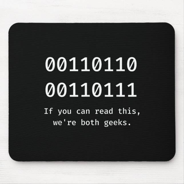 Mousepad 67 Meme Programador Código Binário Divertido Seis  (Frente)