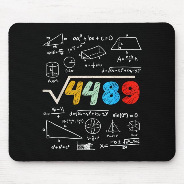Mousepad 67 Meme Raiz Quadrada 4489 Faça as Contas Piada de (Frente)