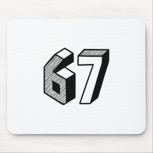 Mousepad 67 Meme Seis Sete 6-7 Piada Divertida da Internet