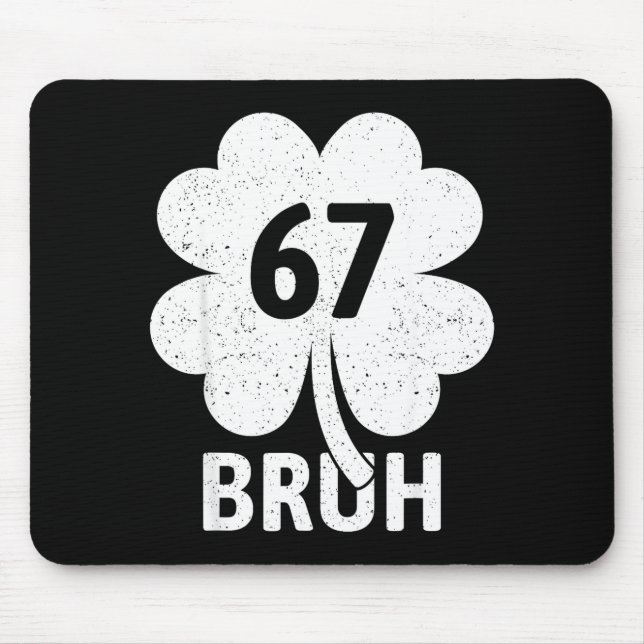 Mousepad 67 Meme Seis Sete Bruh Divertido Dia de São Patríc (Frente)