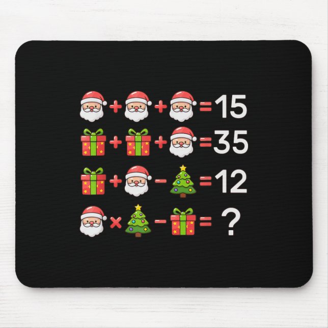 Mousepad 67 Meme Seis Sete Equação Matemática de Natal Xmas (Frente)
