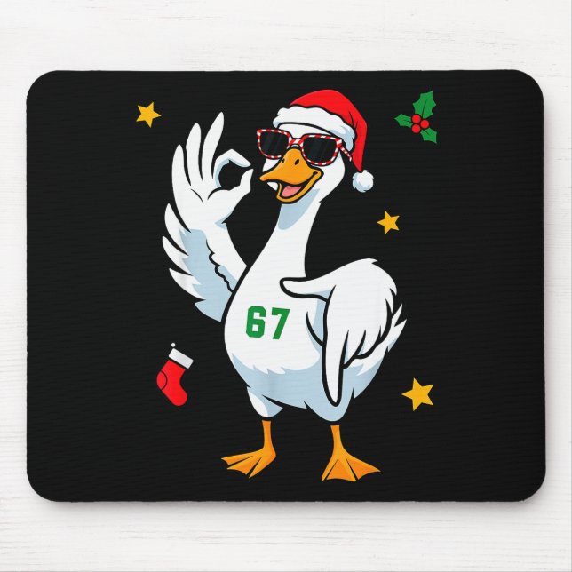 Mousepad 67 Meme Silly Goose 6 7 Natal Divertido Seis Sete  (Frente)