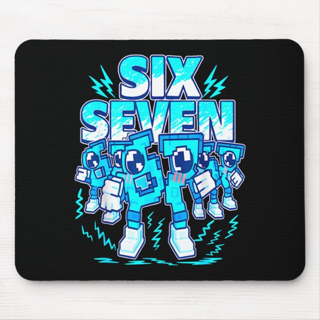 Mousepad 67 Meme Six Seven 6 7 Italian Brainrot Birthday Ki (Frente)