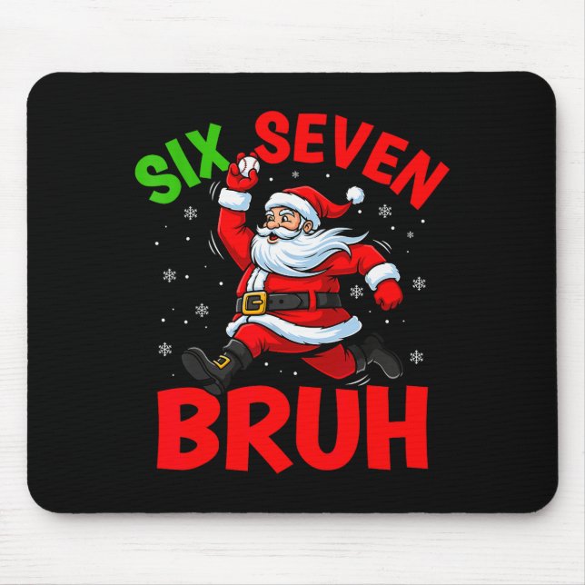Mousepad 67 Meme Six Seven Bruh Santa Baseball Funny Christ (Frente)