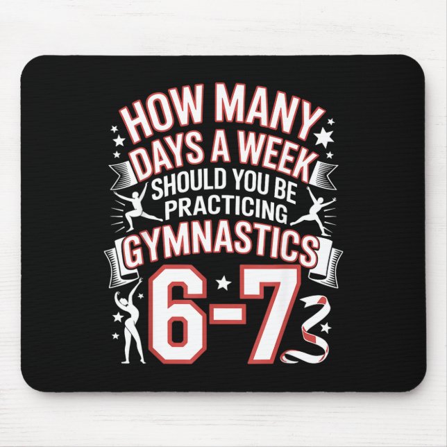 Mousepad 67 Meme Six Seven Funny How Many Days Gymnastics  (Frente)