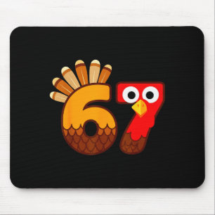 Mousepad 67 Meme Six Seven Geração Alfa Gíria Peru Divertid