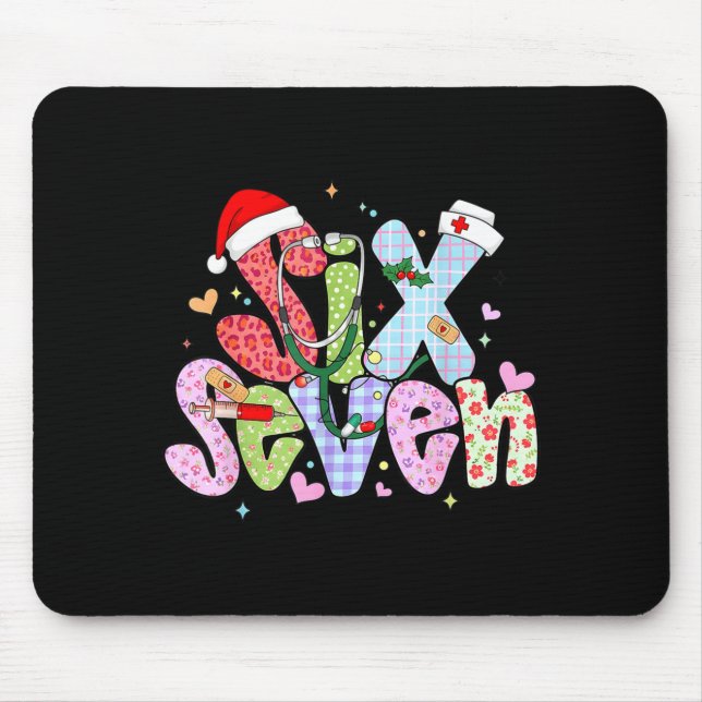 Mousepad 67 Meme Six Seven Nurse Christmas Funny Nursing Wo (Frente)