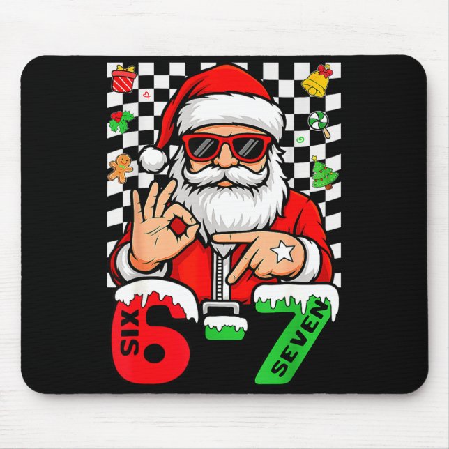 Mousepad 67 Meme Six Seven Santa Xmas Christmas Men Women B (Frente)