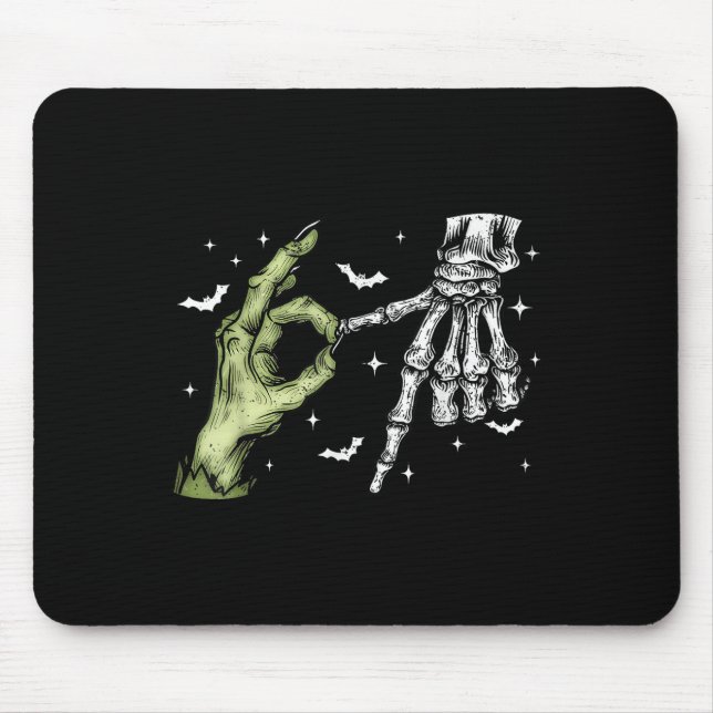 Mousepad 67 Meme Skeleton Zombie Hand 6 7 Halloween Six Sev (Frente)