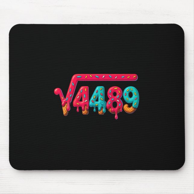 Mousepad 67 Meme Sorvete Drip Raiz Quadrada 4489 Gen Alpha  (Frente)