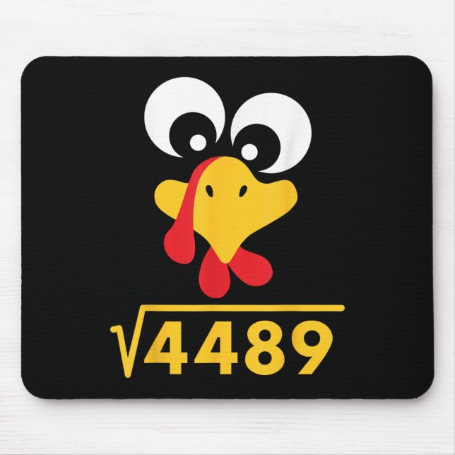 Mousepad 67 Meme Square Root 4489 Turkey Thanksgiving Math  (Frente)