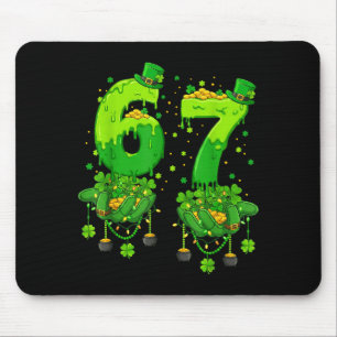 Mousepad 67 Meme Trevos de São Patrício Seis Sete Trevo 6-7