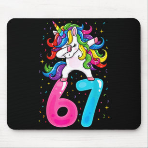 Mousepad 67 Meme Unicórnio Para Meninas Seis Sete Cérebro G