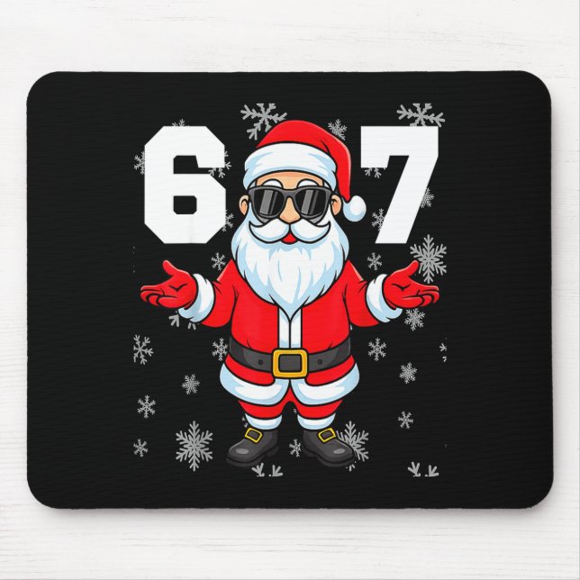 Mousepad 67 Natal 6 7 Meme Pijamas 67 Bruh Gíria  (Frente)