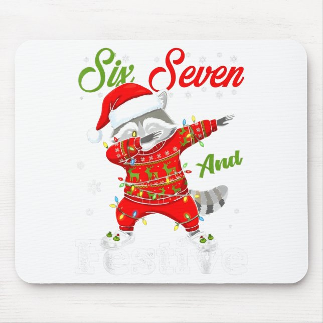 Mousepad 67 Natal Divertido Seis Sete Bruh Meme Rotação Cer (Frente)