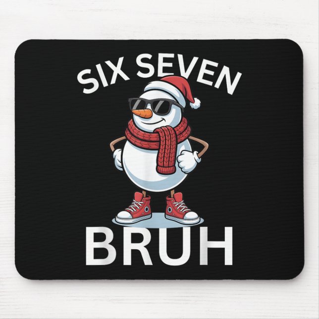 Mousepad 67 Natal Divertido Seis Sete Meme Brainrot Boneco  (Frente)
