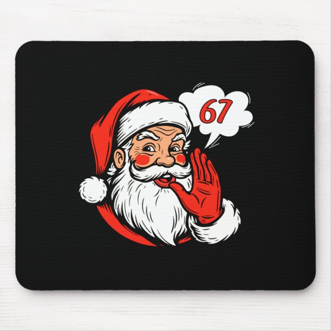 Mousepad 67 Natal Divertido Seis Sete Meme Brainrot Papai N (Frente)