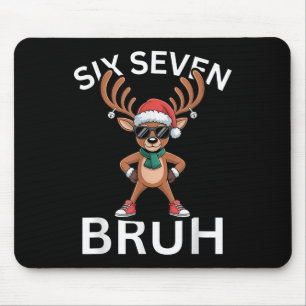 Mousepad 67 Natal Divertido Seis Sete Meme Brainrot Rena