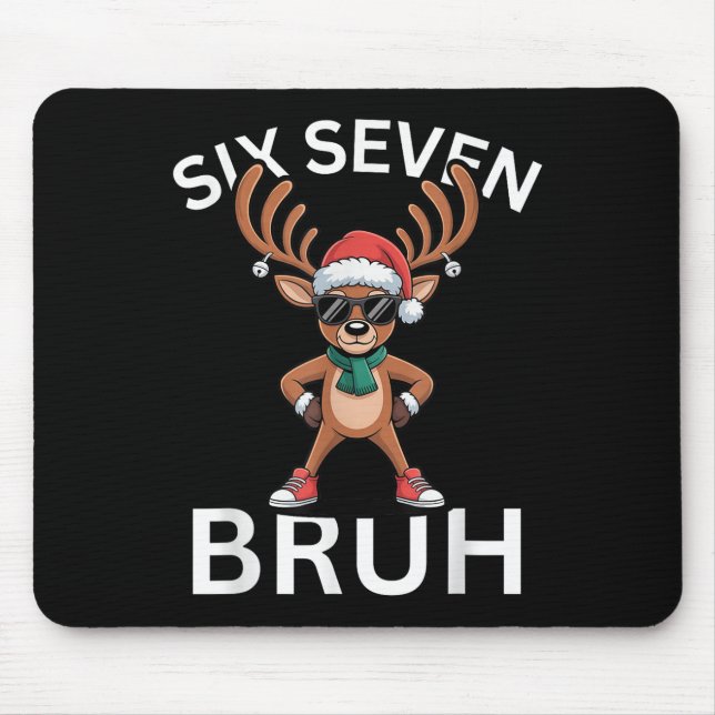 Mousepad 67 Natal Divertido Seis Sete Meme Brainrot Rena (Frente)