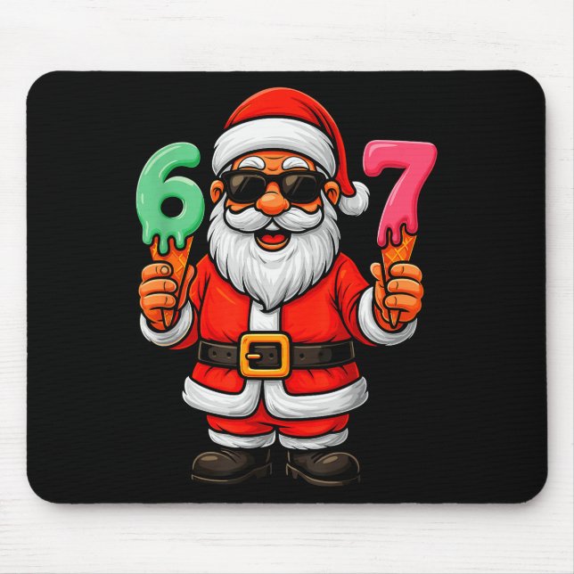 Mousepad 67 Natal Divertido Seis Sete Sorvete Meme 67 Natal (Frente)