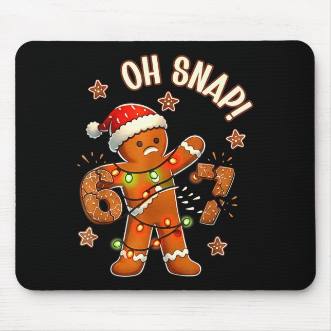 Mousepad 67 Natal Oh Snap Homem de Biscoito 6 7 Meme Xmas  (Frente)
