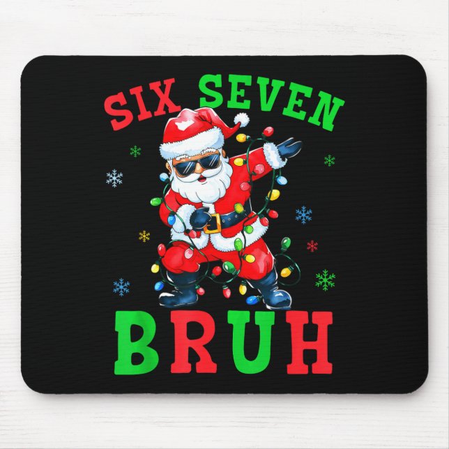 Mousepad 67 Natal Seis Sete Bruh Meme Papai Noel Dabbing Ch (Frente)