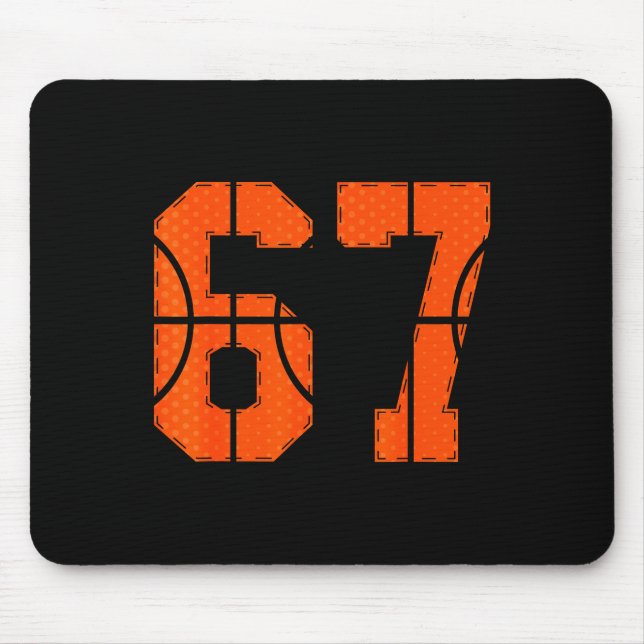 Mousepad 67 Number Six Seven Funny Meme Gen Alpha Slang Bas (Frente)