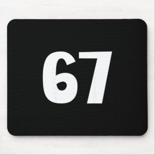 Mousepad 67 Número Sessenta e sete Meme Divertido Seis Sete