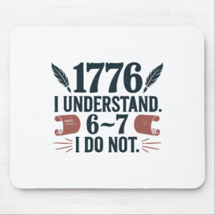 Mousepad 67 Professor de Estudos Sociais 1776 Eu Entendo 6
