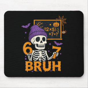Mousepad 67 Professor Esqueleto de Halloween Seis Sete Meme