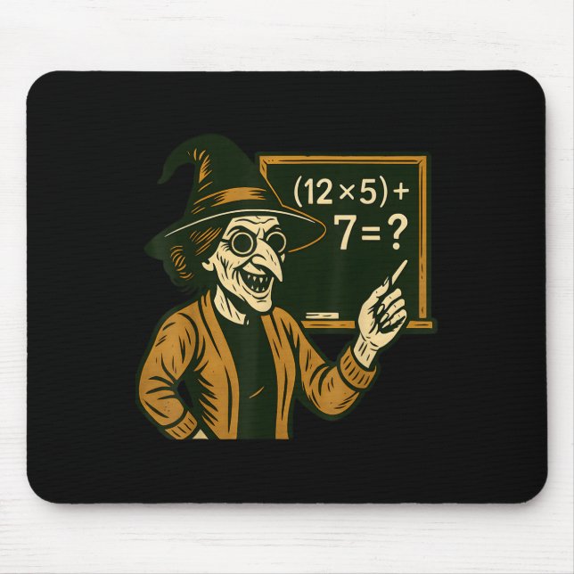 Mousepad 67 Professora Bruxa de Halloween Seis Sete Meme Br (Frente)