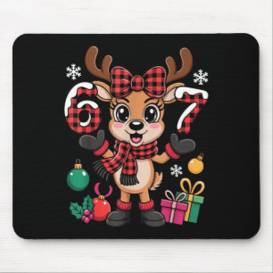 Mousepad 67 Roupa de Natal Feminina Meme Rena Seis Sete