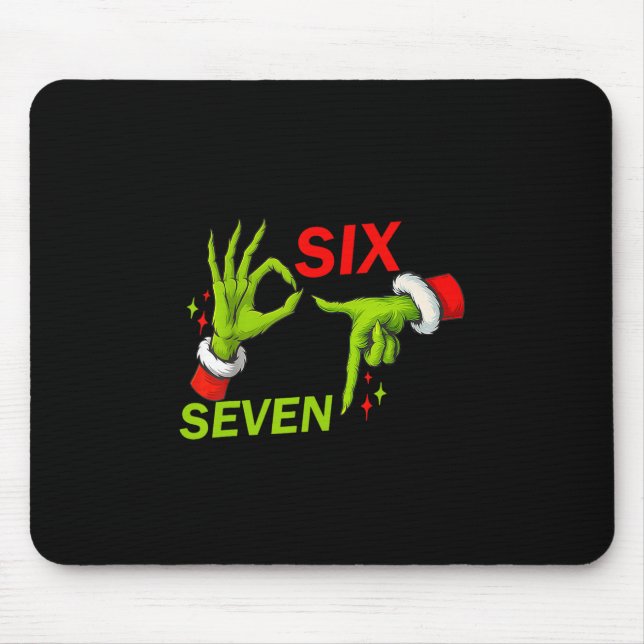 Mousepad 67 Roupa de Natal Meme Tendência Dizer 6 7 Meme (Frente)
