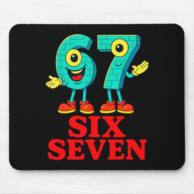 Mousepad 67 Seis Sete 6-7 Divertido Italiano Brainrot Diver (Frente)