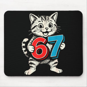 Mousepad 67 Seis Sete 6 7 Gato Divertido