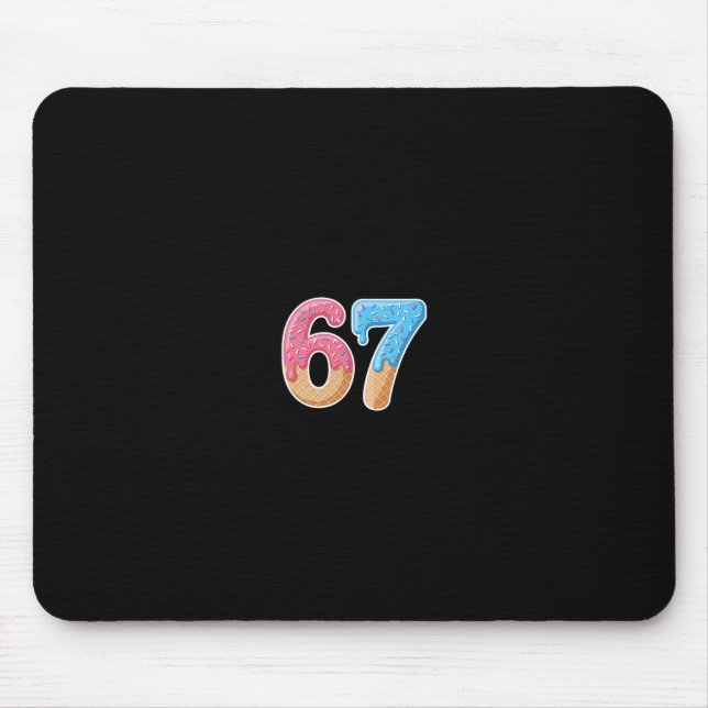 Mousepad 67 Seis Sete 6 7 Meme Sorvete Gotejamento Frente E (Frente)