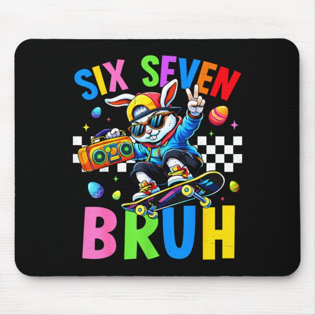 Mousepad 67 Seis Sete Bruh Bunny Para Crianças Meninas Meni (Frente)