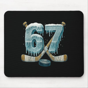 Mousepad 67 Seis Sete Hóquei Gotejamento Número Engraçado 6