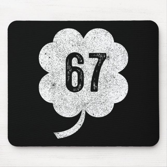 Mousepad 67 Shamrock Meme St Patrick’s Day Retro Green Luck (Frente)
