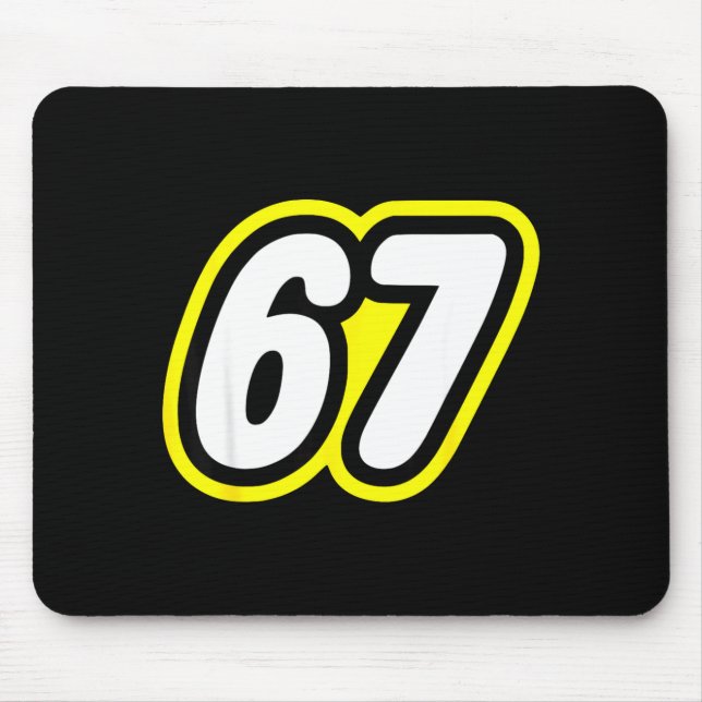 Mousepad 67 Six Seven 6 7 Boys Girls Kids Teens Tee  (Frente)
