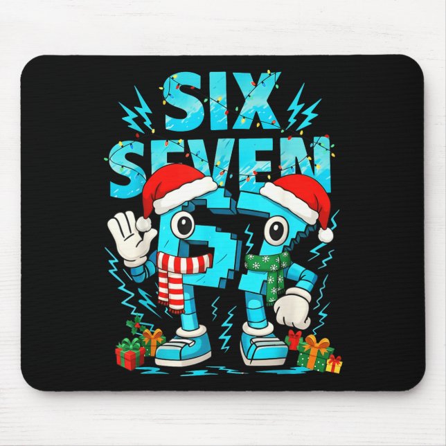 Mousepad 67 Six Seven 6-7 - Funny Italian Brainrot Kids Gam (Frente)
