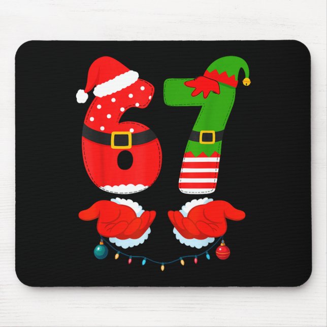 Mousepad 67 Six Seven 6 7 Meme E Couple Christmas Matching  (Frente)