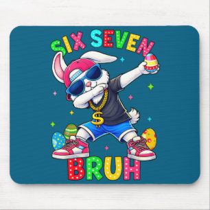 Mousepad 67 Six Seven Bruh Coelho Dabbing Com Óculos Easte