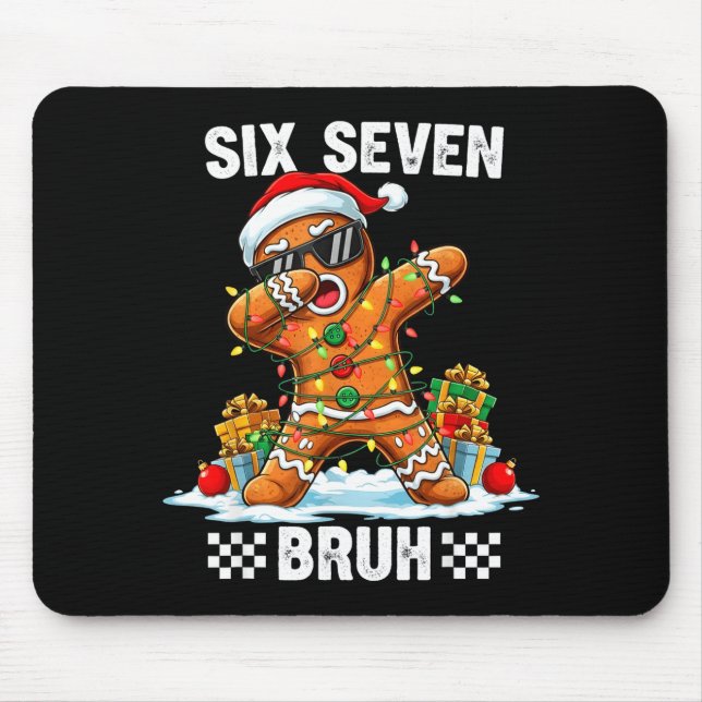 Mousepad 67 Six Seven Burh Christmas Gingerbread 6 7 Meme M (Frente)